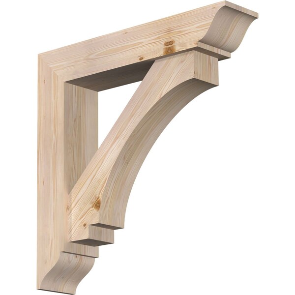 Ekena Millwork Imperial Traditional Smooth Bracket w/ Offset Brace, Douglas Fir, 7 1/2"W x 36"D x 36"H BKT0806X36X36IMP01SDF - main